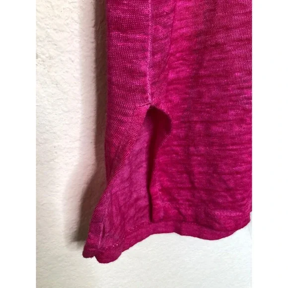 Chicos Pink 100% Linen V-Neck Long Sleeve Tunic Top Slub Knit Tee 3 XL Beach - Picture 8 of 15